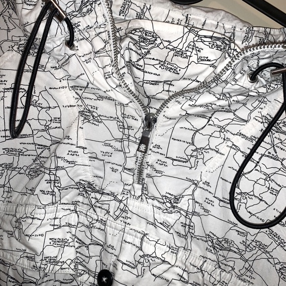 Zara Map Oversized Rain Jacket/Hoodie - Picture 1 of 6